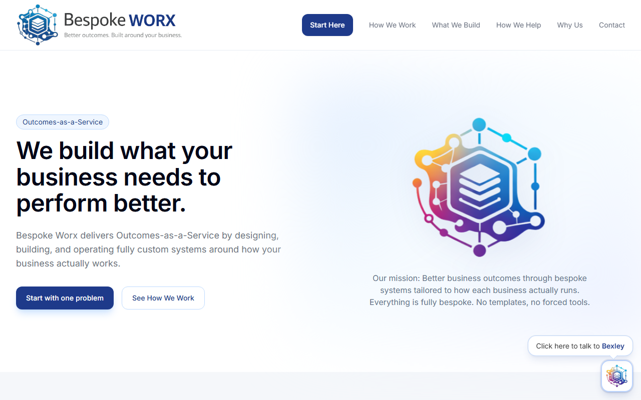 Bespoke Worx homepage